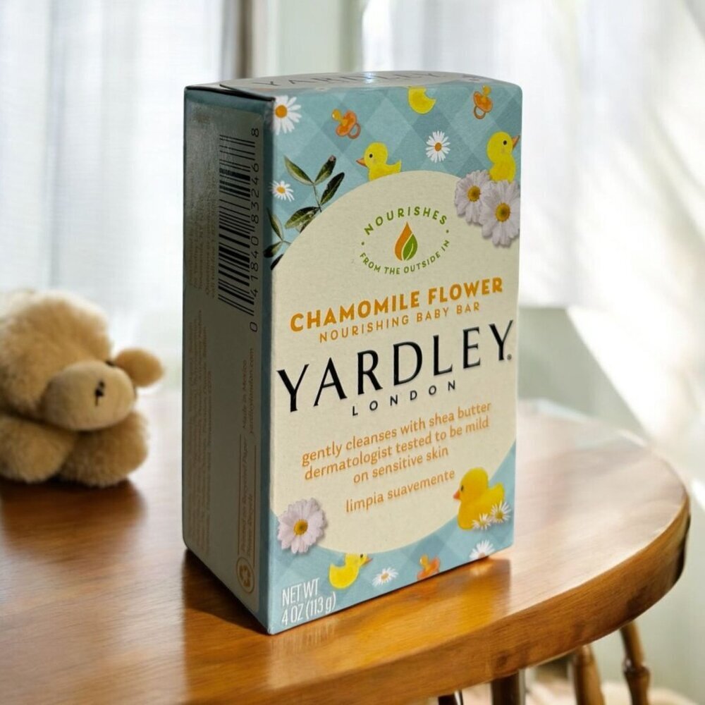 3 Yardley® London Chamomile Flower NOURISHING BABY Bath BAR Soap 4oz - Picture 8 of 9